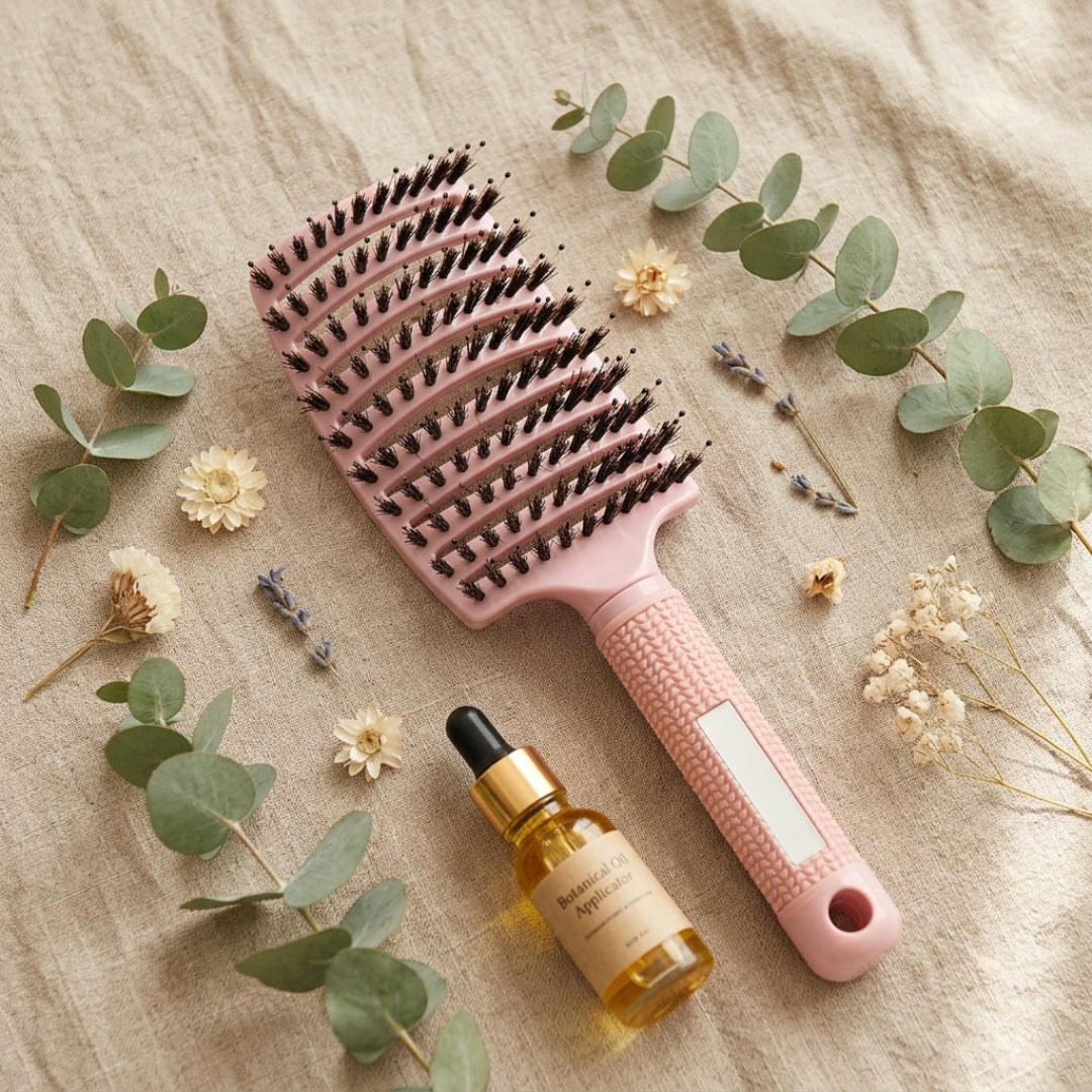 Peigne démêlant à dents larges pour cheveux texturés